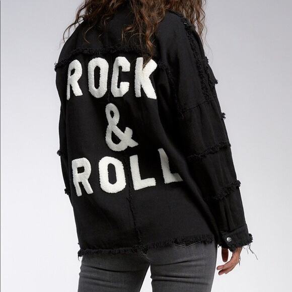 Elan Women’s Distressed Frayed Fringed Rock & Roll Jacket - Picture 2 of 5